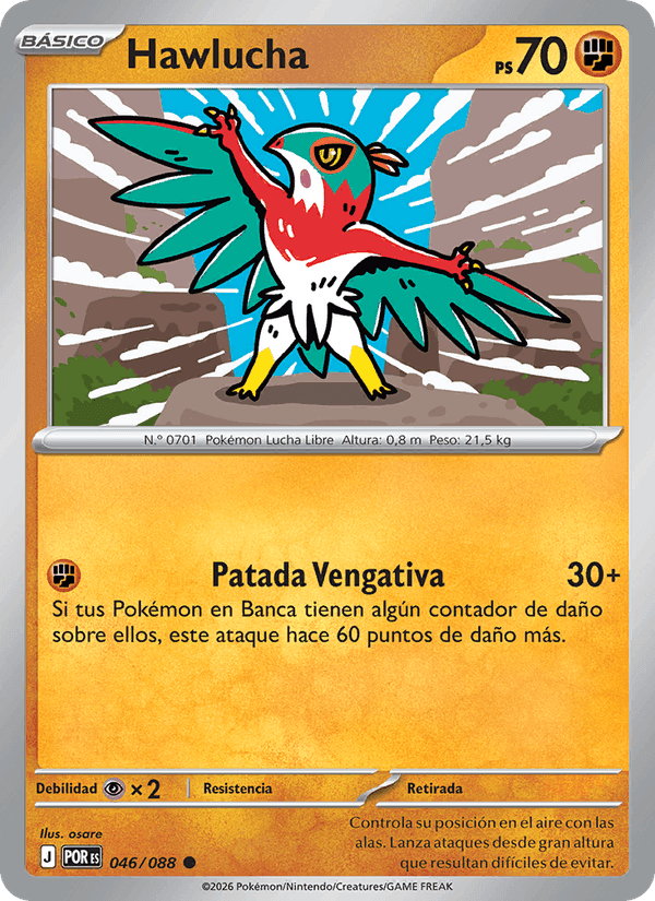 Hawlucha, carta 046 de Equilibrio Perfecto