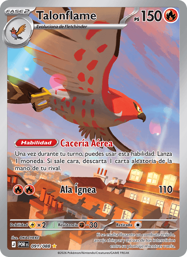 Talonflame, card 091 from Equilibrio Perfecto