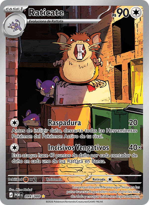 Raticate, carte 099 de Equilibrio Perfecto