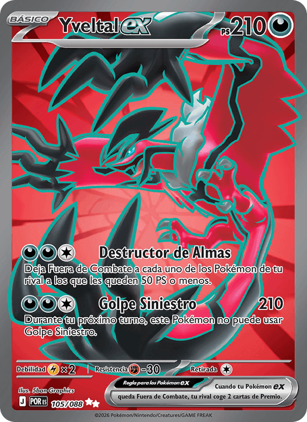 Yveltal ex, carta 105 di Equilibrio Perfecto