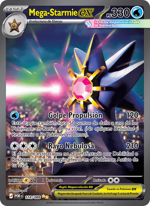 Mega-Starmie ex, carta 118 di Equilibrio Perfecto