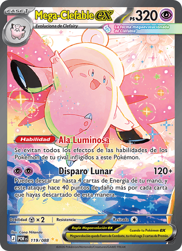 Mega-Clefable ex, carta 119 di Equilibrio Perfecto