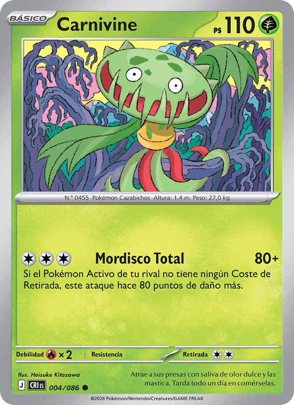 Carnivine, carte 004 de Caos Creciente