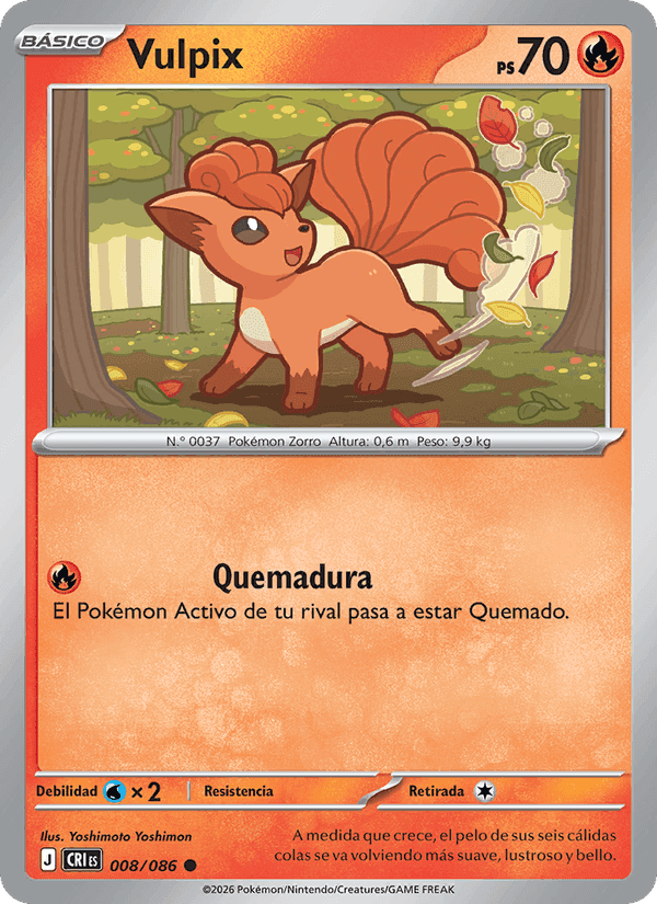 Vulpix, carte 008 de Caos Creciente