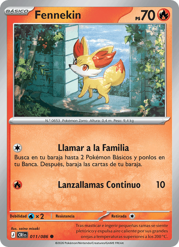 Fennekin, card 011 from Caos Creciente