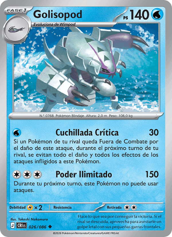 Golisopod, carta 026 di Caos Creciente