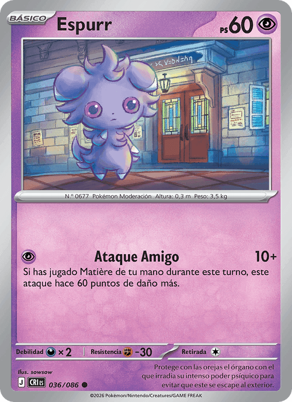 Espurr, card 036 from Caos Creciente