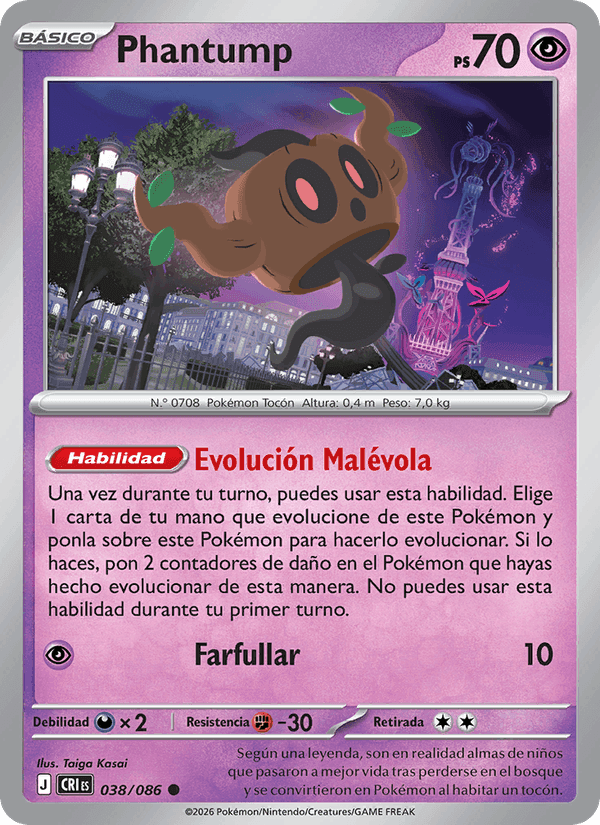 Phantump, carte 038 de Caos Creciente