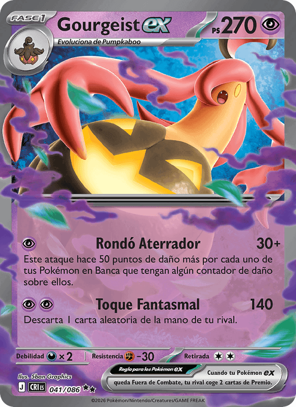 Gourgeist ex, card 041 from Caos Creciente