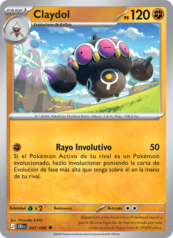 Claydol, carta 047 di Caos Creciente