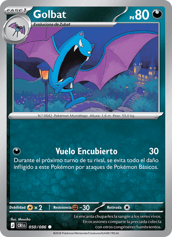 Golbat, carta 050 di Caos Creciente
