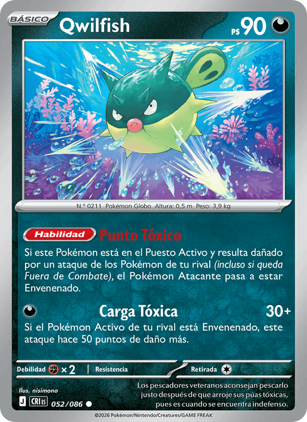 Qwilfish, carte 052 de Caos Creciente