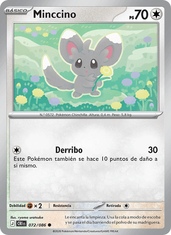 Minccino, card 072 from Caos Creciente