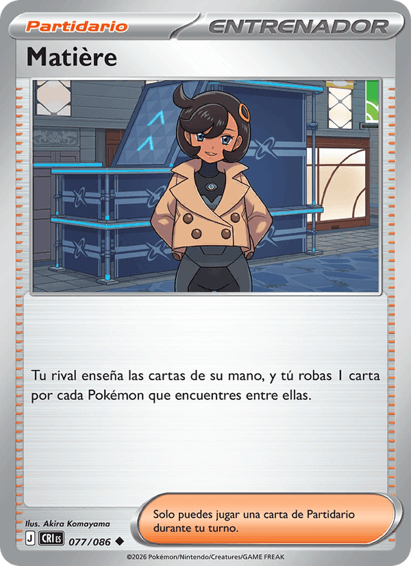 Matière, carta 077 de Caos Creciente