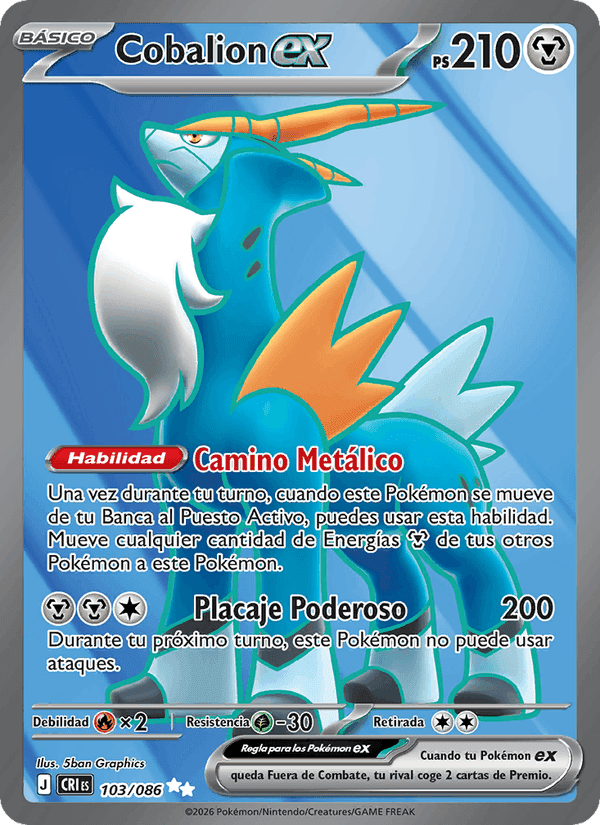 Cobalion ex, card 103 from Caos Creciente