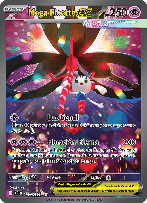 Mega-Floette ex, carta 117 di Caos Creciente