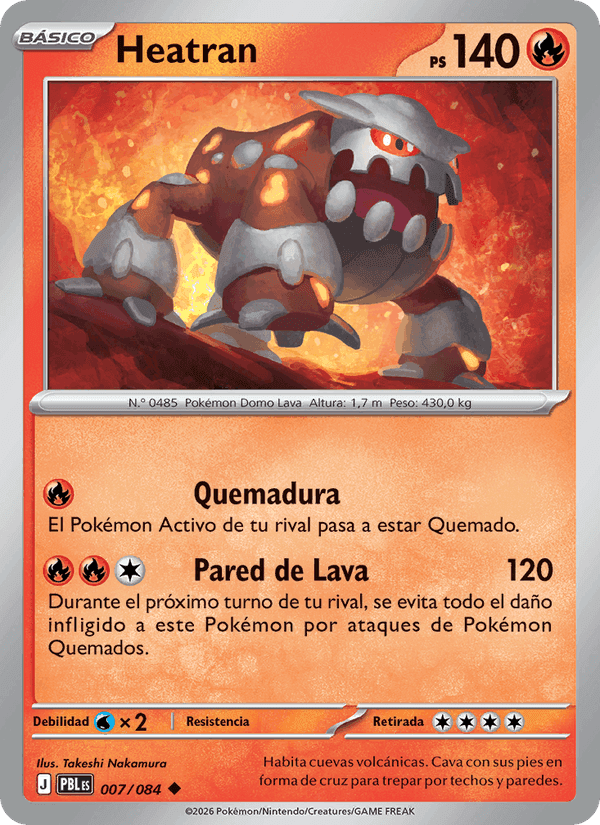 Heatran, card 007 from Oscuridad Absoluta