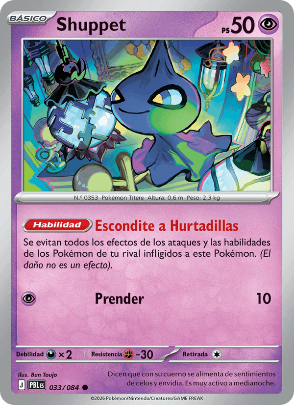 Shuppet, carta 033 de Oscuridad Absoluta