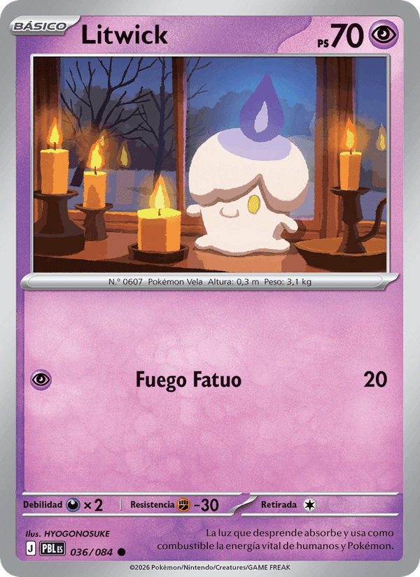 Litwick, card 036 from Oscuridad Absoluta