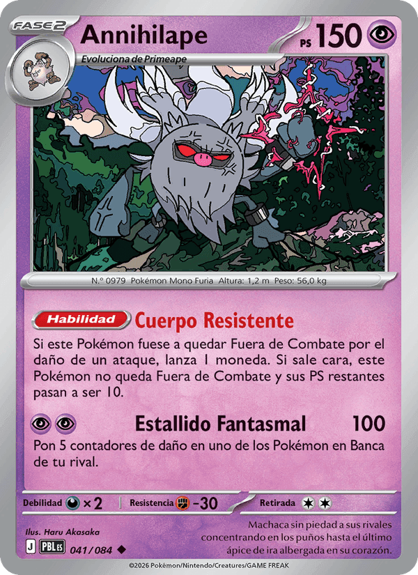Annihilape, card 041 from Oscuridad Absoluta