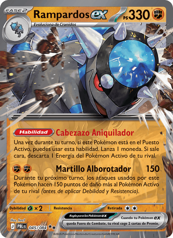 Rampardos ex, carte 045 de Oscuridad Absoluta