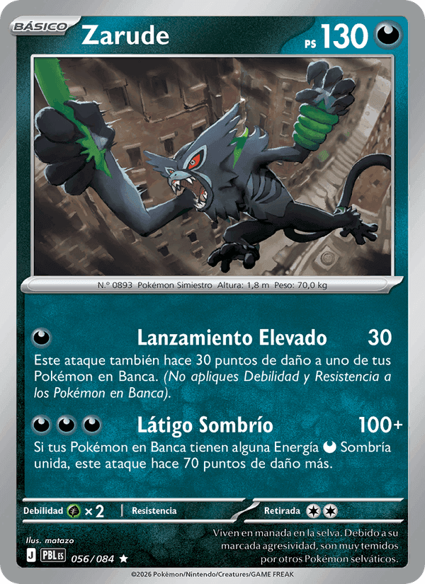 Zarude, card 056 from Oscuridad Absoluta