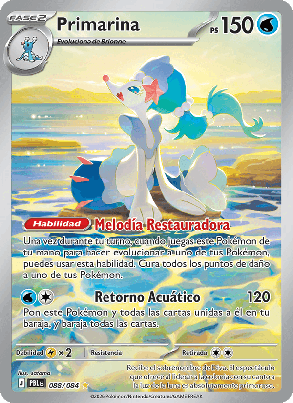 Primarina, carta 088 de Oscuridad Absoluta