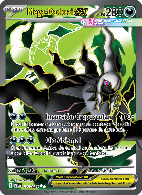 Mega-Darkrai ex, carta 101 de Oscuridad Absoluta