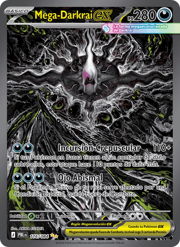 Mega-Darkrai ex, carta 116 de Oscuridad Absoluta