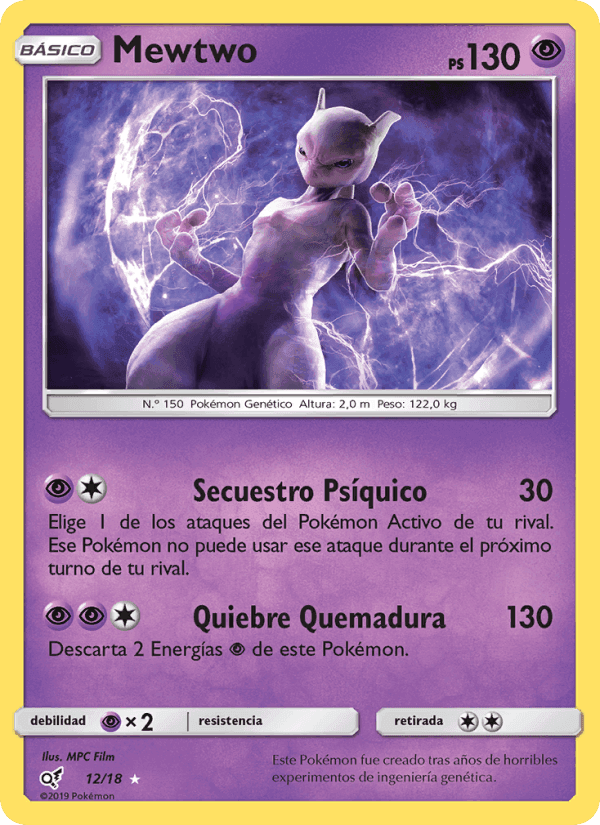 Mewtwo, carta 12 de Detective Pikachu