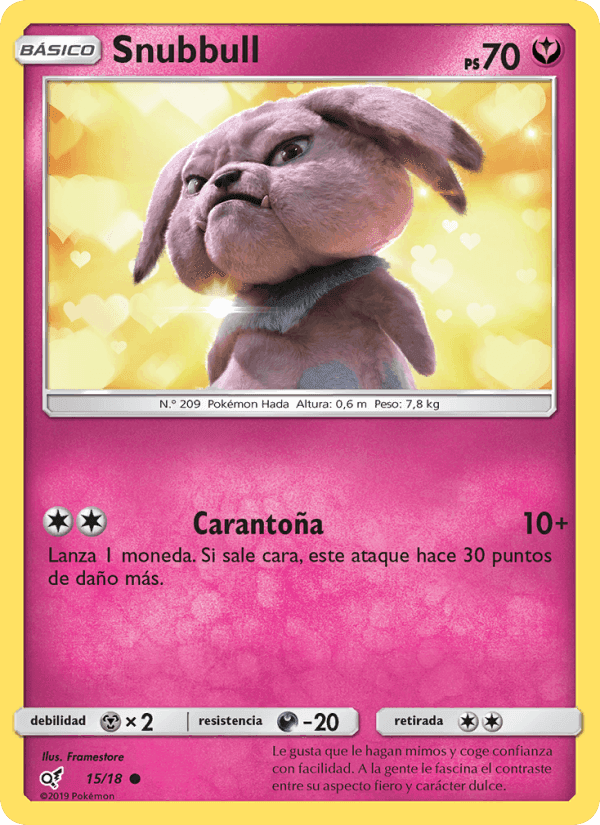 Snubbull, carta 15 de Detective Pikachu