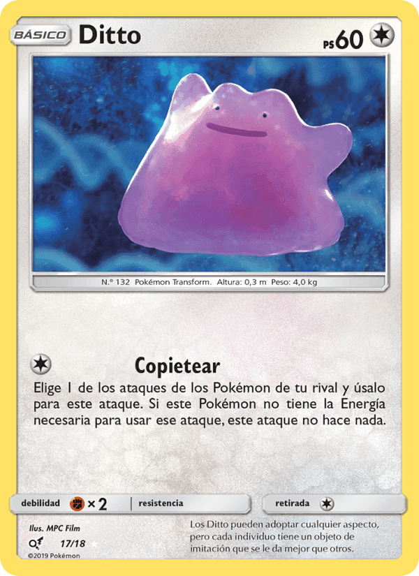 Ditto, card 17 from Detective Pikachu