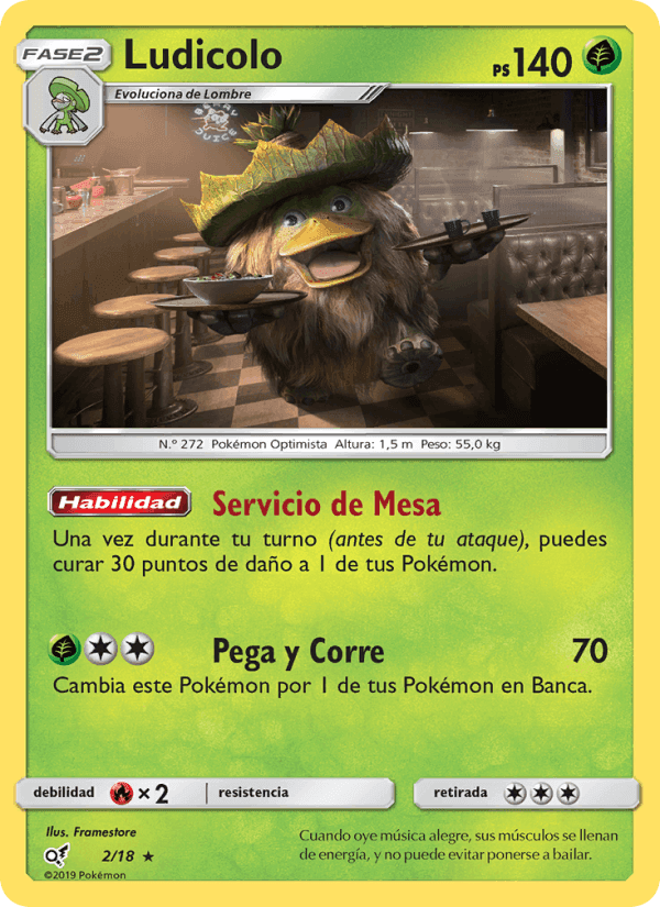 Ludicolo, carta 2 de Detective Pikachu