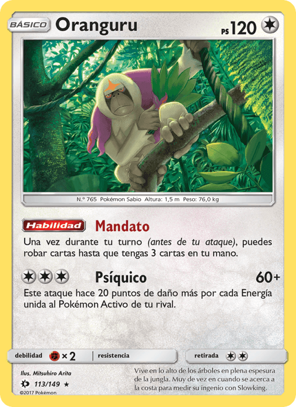 Oranguru, card 113 from Sol y Luna