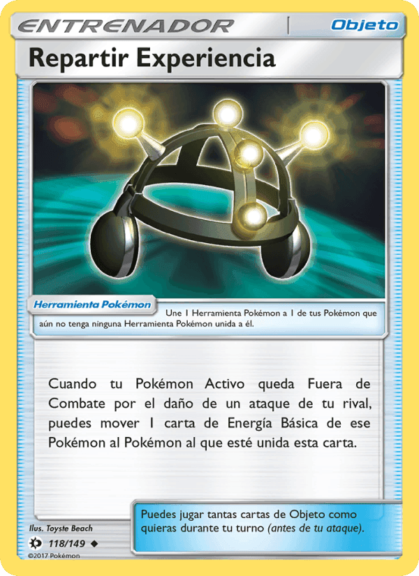 Repartir Experiencia, carta 118 de Sol y Luna