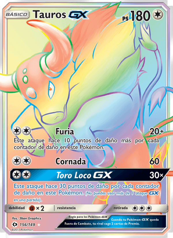 Tauros GX, carta 156 di Sol y Luna
