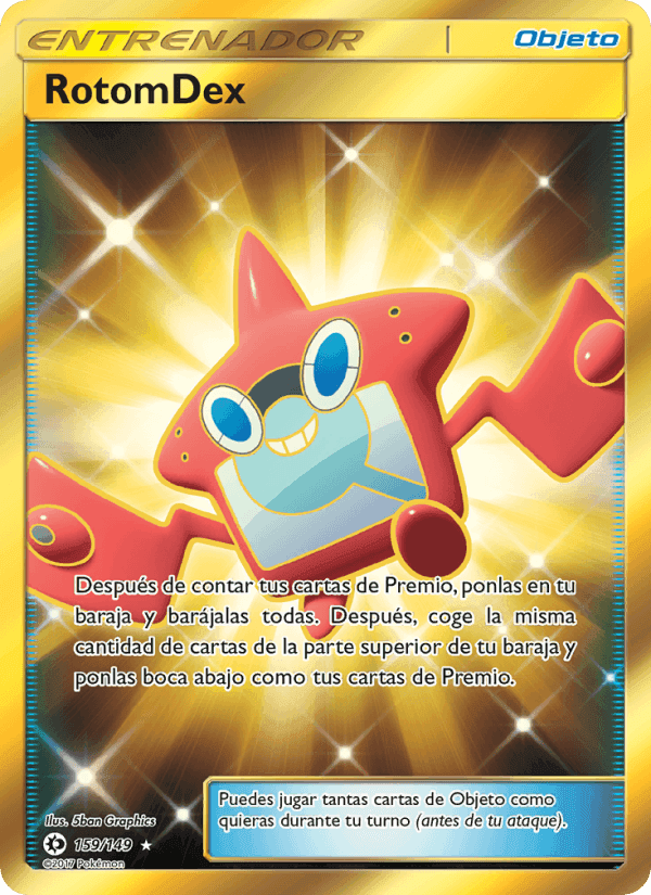 RotomDex, card 159 from Sol y Luna