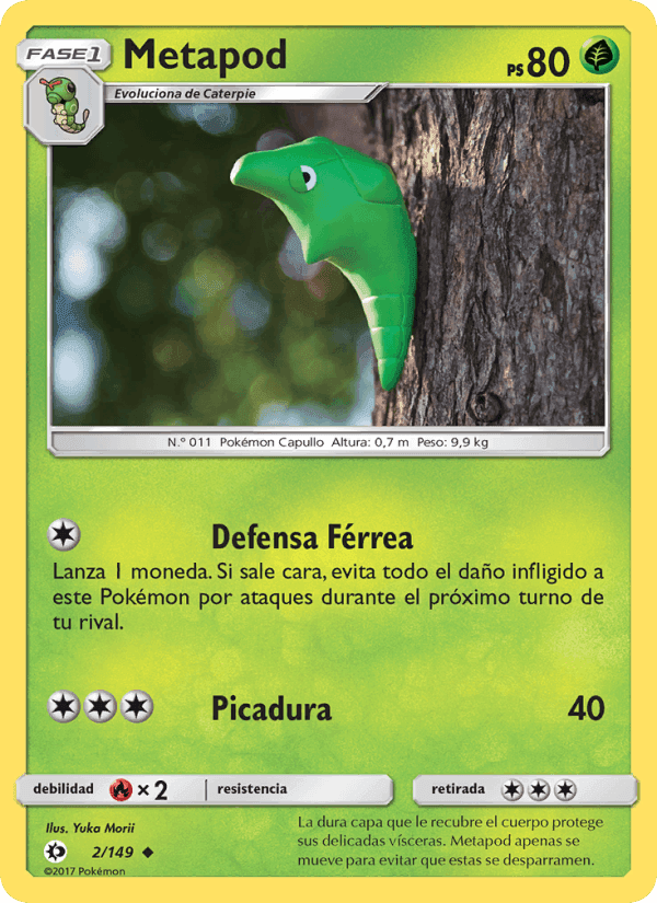 Metapod, carta 2 di Sol y Luna