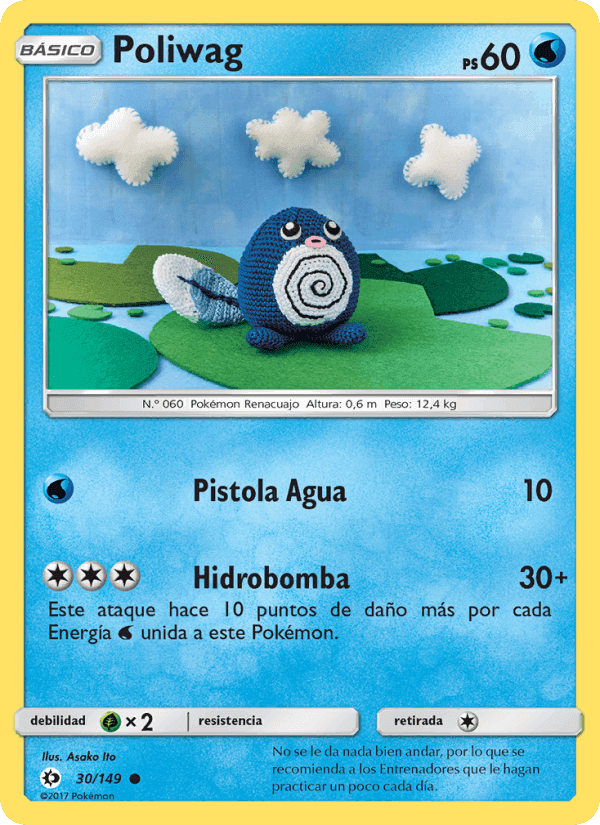 Poliwag, carte 30 de Sol y Luna