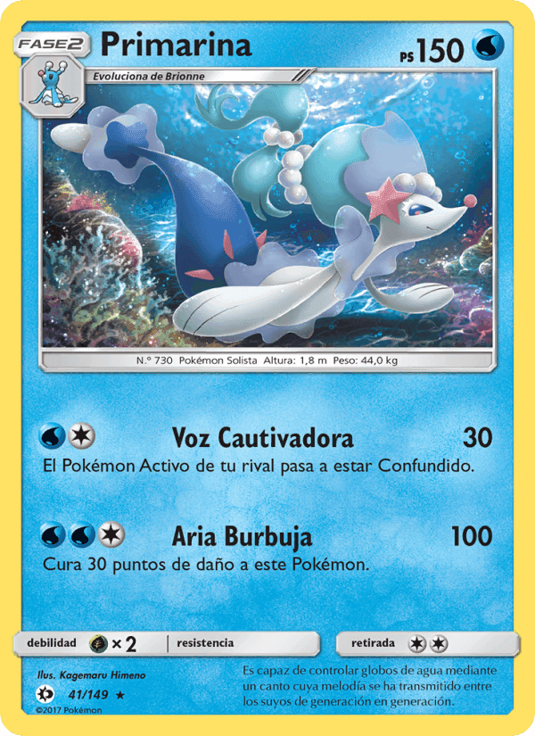 Primarina, carte 41 de Sol y Luna