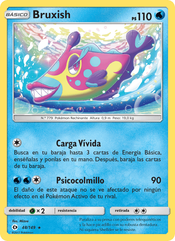 Bruxish, card 48 from Sol y Luna