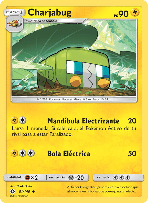 Charjabug, carte 51 de Sol y Luna