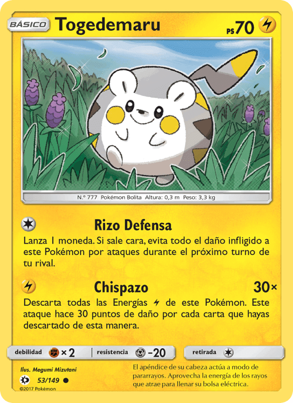 Togedemaru, carte 53 de Sol y Luna