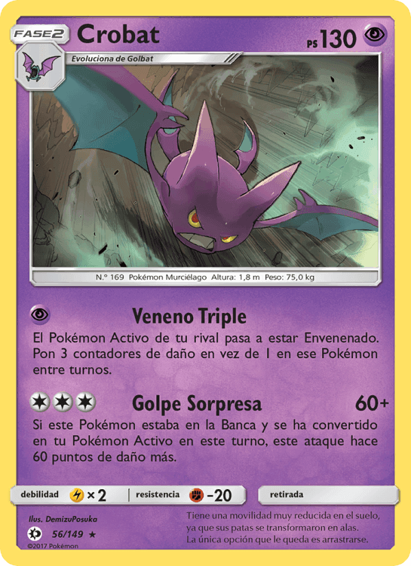 Crobat, carta 56 de Sol y Luna