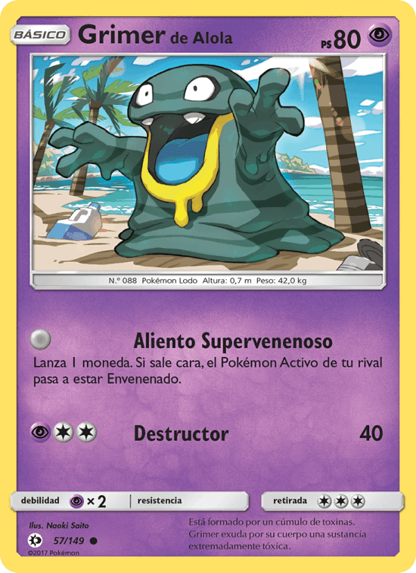 Grimer de Alola, carte 57 de Sol y Luna