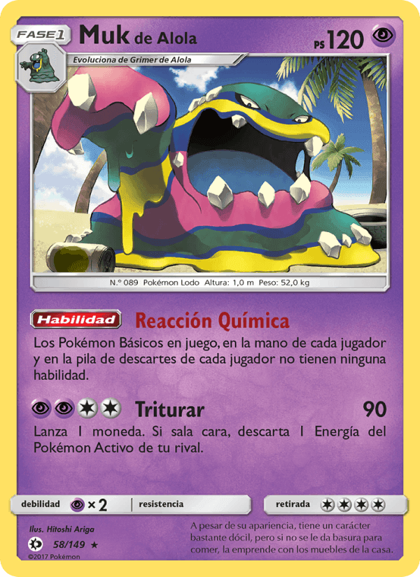 Muk de Alola, carte 58 de Sol y Luna