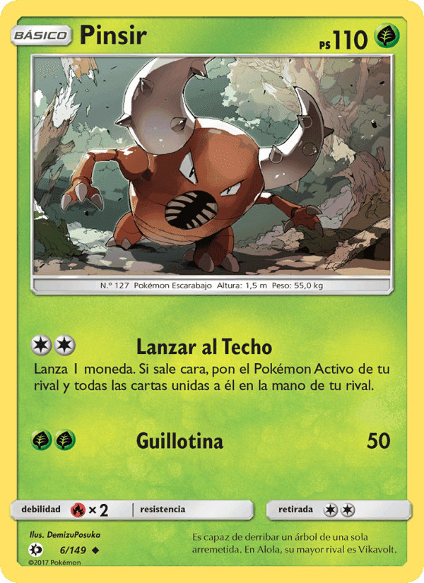 Pinsir, carte 6 de Sol y Luna