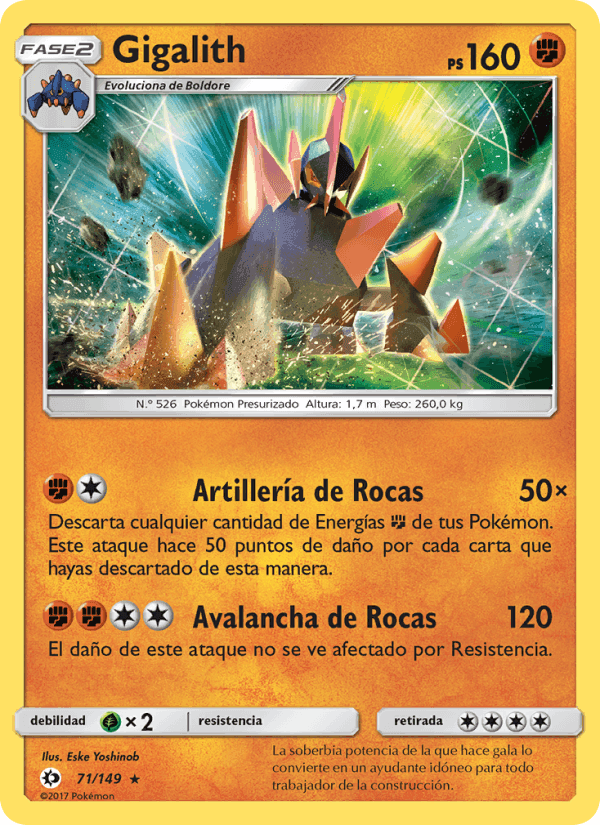 Gigalith, carta 71 di Sol y Luna