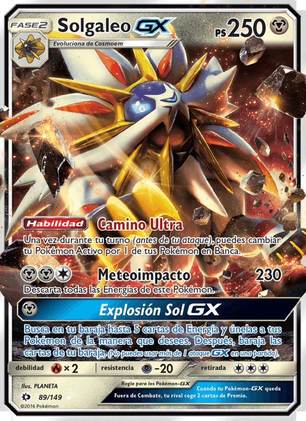 Solgaleo GX, carta 89 de Sol y Luna