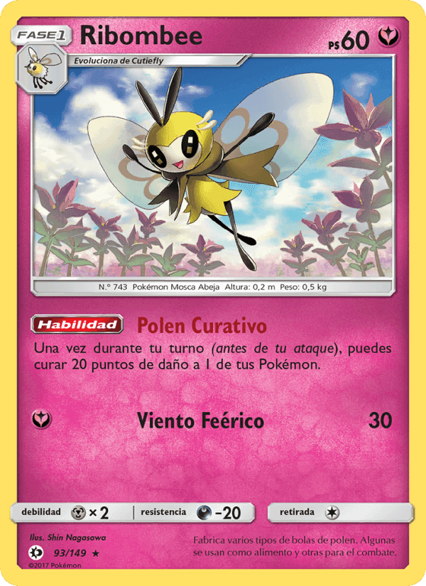 Ribombee, card 93 from Sol y Luna